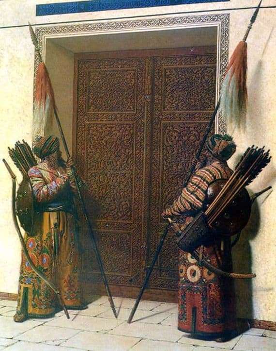 Description of the painting by Vasily Vereshchagin Timurs Doors (Tamerlan)