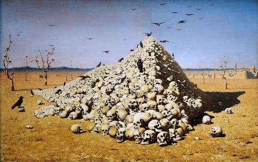Description of the painting by Vasily Vereshchagin The Apotheosis of War