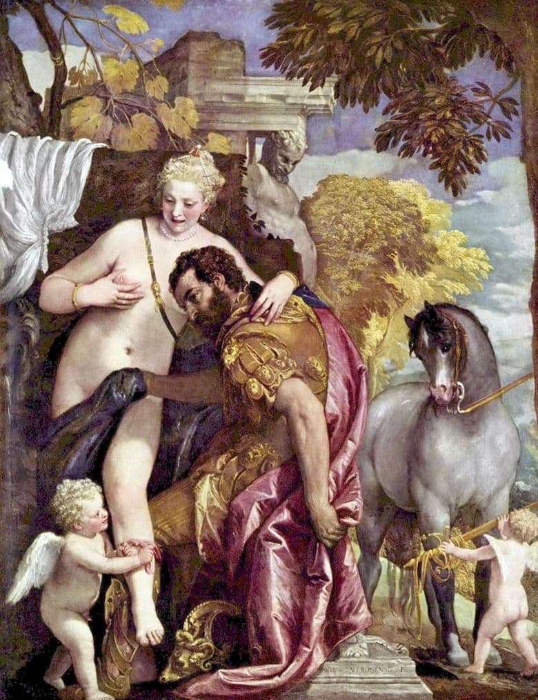 Description of the painting by Paolo Veronese Mars and Venus