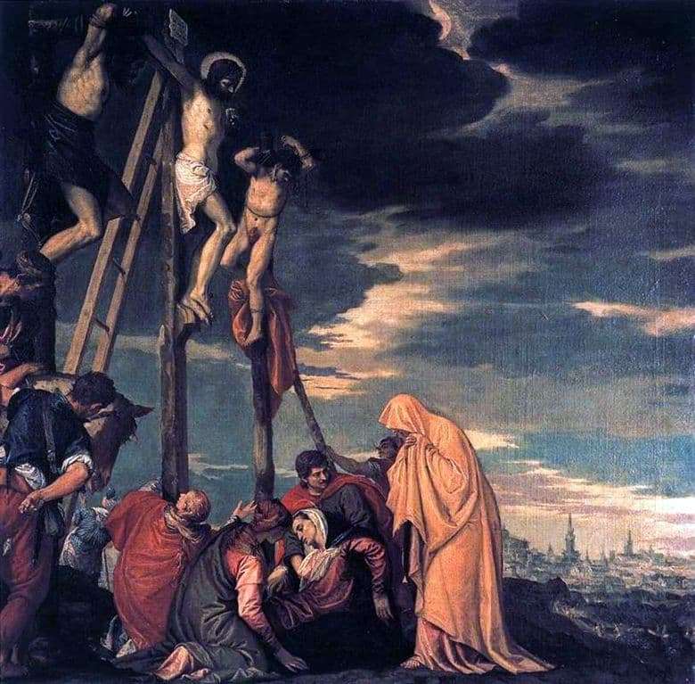 Description of the painting by Paolo Veronese Crucifixion. Calvary