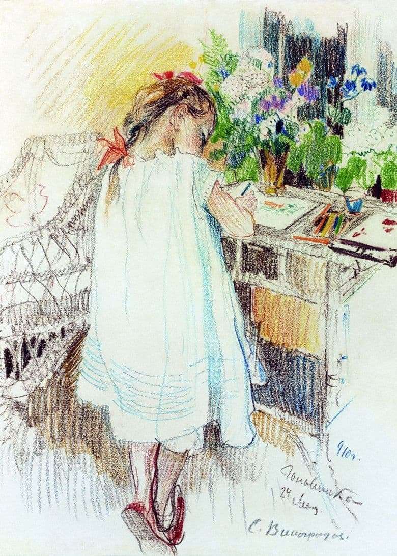 Description of the painting by Sergei Vinogradov Draws