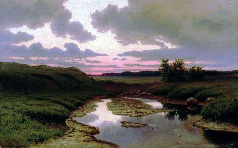Description of the painting by Efim Volkov Twilight