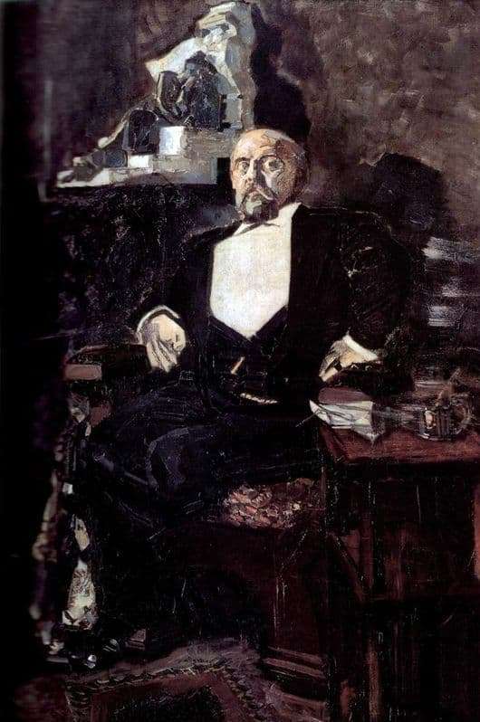 Description of the painting by Mikhail Alexandrovich Vrubel Portrait of S. I. Mamontov