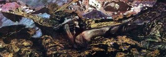 Description of the painting by Mikhail Vrubel Demon Prostrate
