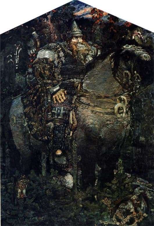 Description of the painting by Mikhail Vrubel Bogatyr