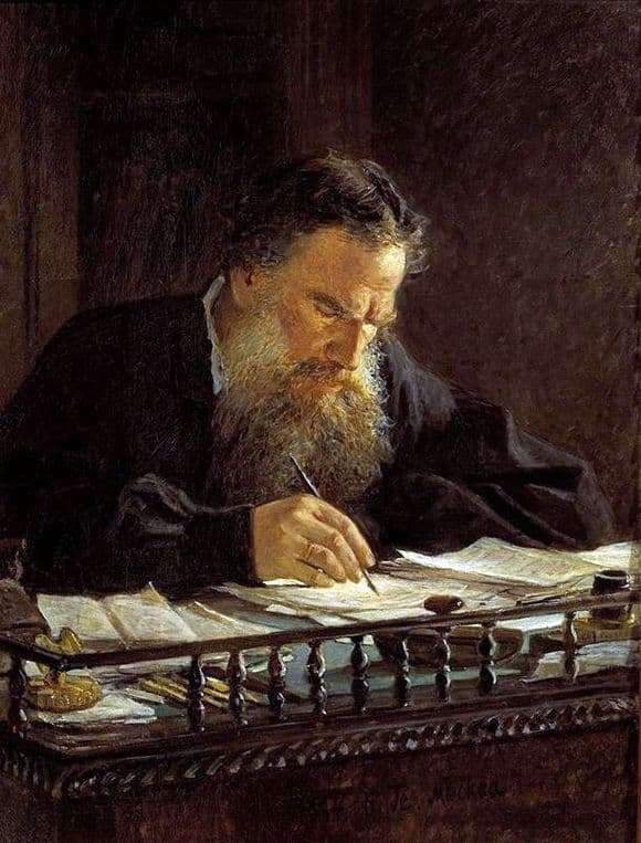 Description of the painting by Nicholas Ge Portrait of Leo Tolstoy
