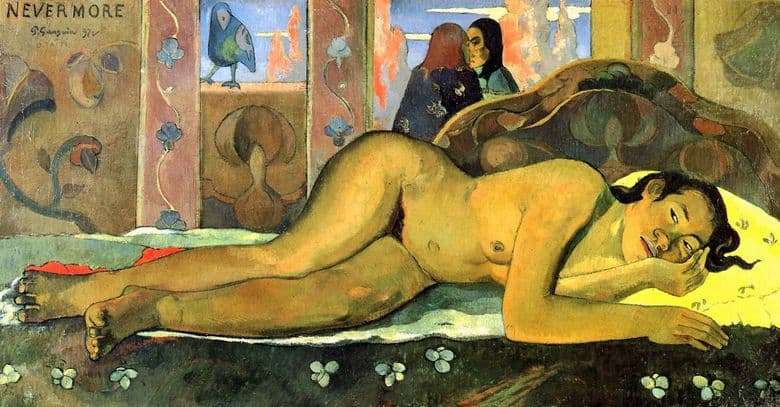Description of the painting by Paul Gauguin Never Again