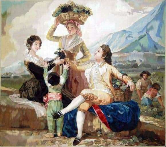 Description of the painting by Francisco de Goya Vintage