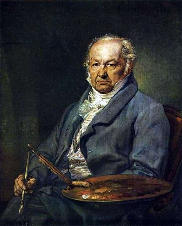Description of the painting by Francisco de Goya Self portrait