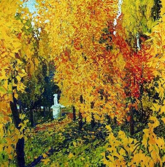 Description of the painting by Alexander Golovin Autumn