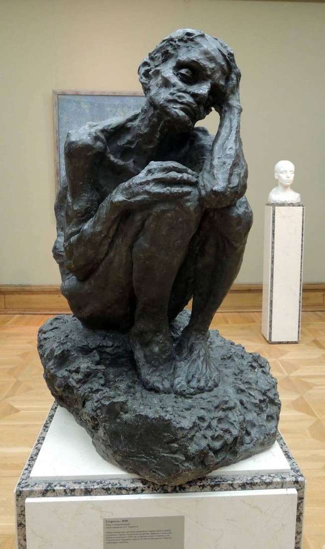 Description of the sculpture of Anna Golubkina Old Age