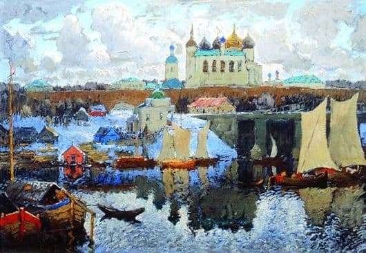 Description of the painting by Konstantin Gorbatov Novgorod