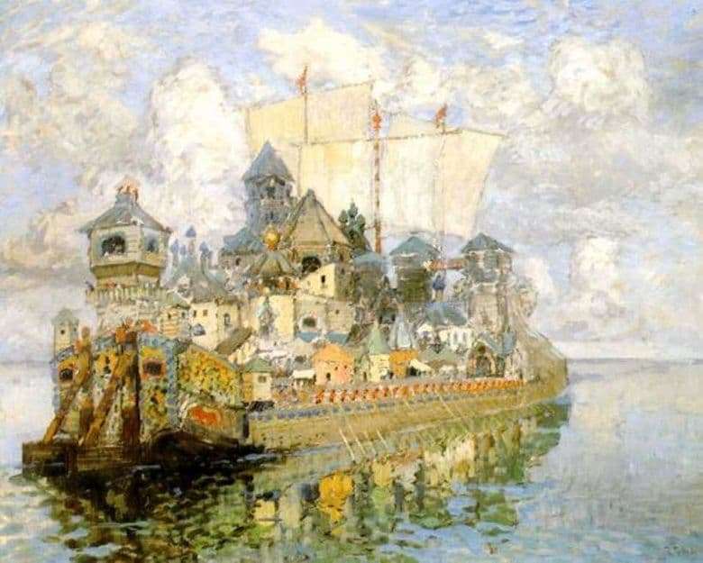 Description of the painting by Konstantin Gorbatov Invisible City of Kitezh