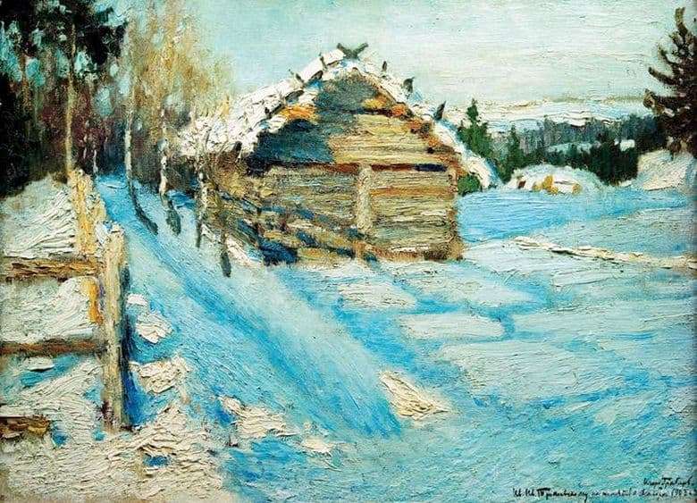 Description of the painting by Igor Grabar Winter Evening