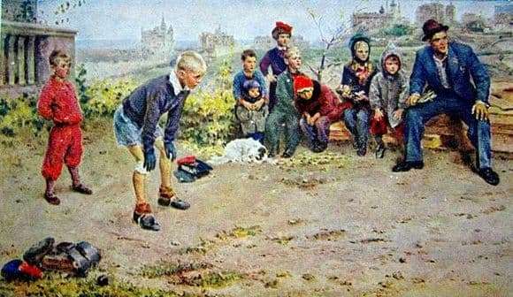 Description of the painting by Sergei Grigoriev Goalkeeper