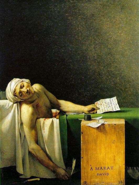 Description of the painting by Jacques Louis David Death of Marat
