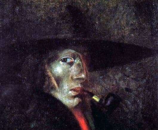 Description of the painting by Salvador Dali Self portrait