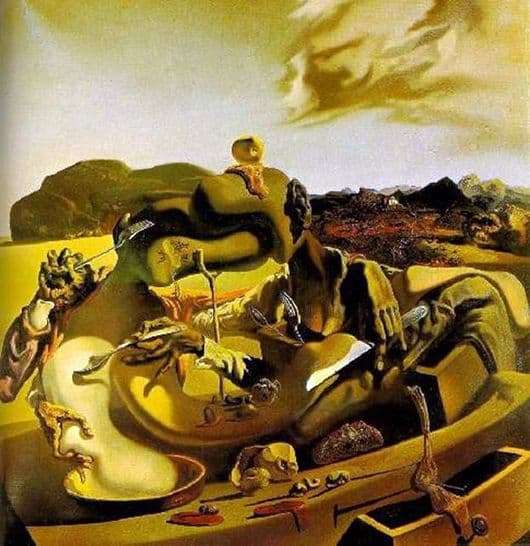 Description of the painting by Salvador Dali Autumn cannibalism