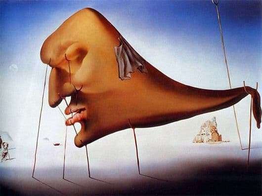 Description of the painting by Salvador Dali Sleep (Sleeping)