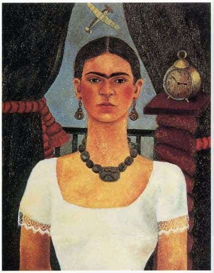 Description of the painting by Frida Kahlo Self portrait