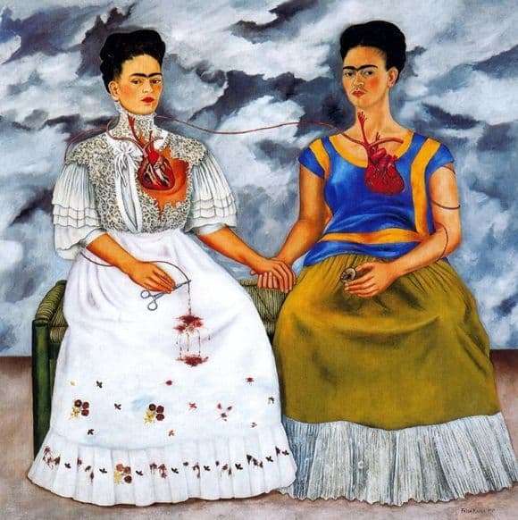 Description of the painting by Frida Kahlo Two Frieds