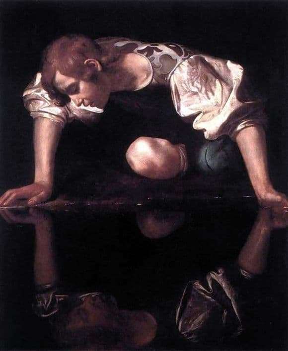 Description of the painting by Michelangelo Merisi da Caravaggio Narcissus