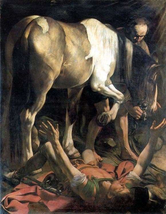 Description of the painting by Michelangelo Merisi da Caravaggio The Conversion of Saul