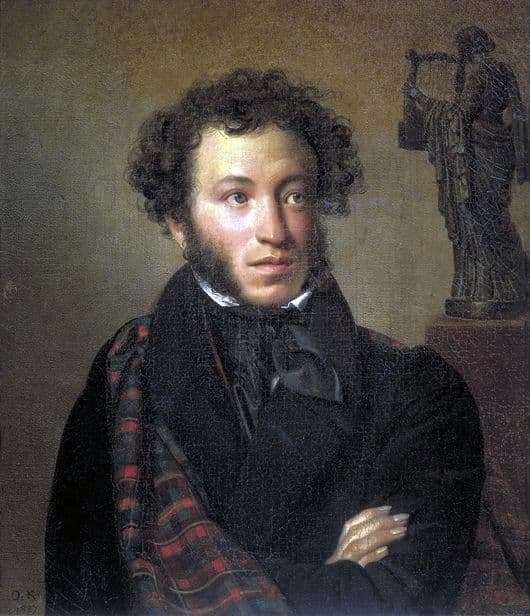 Description of the painting by Orest Kiprensky Portrait of Alexander Pushkin
