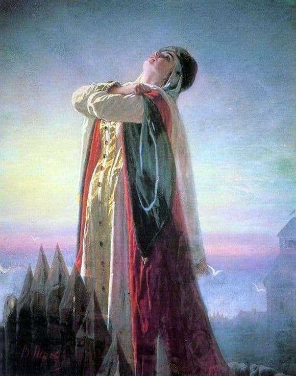 Description of the painting by Vasily Perov Plach Yaroslavna