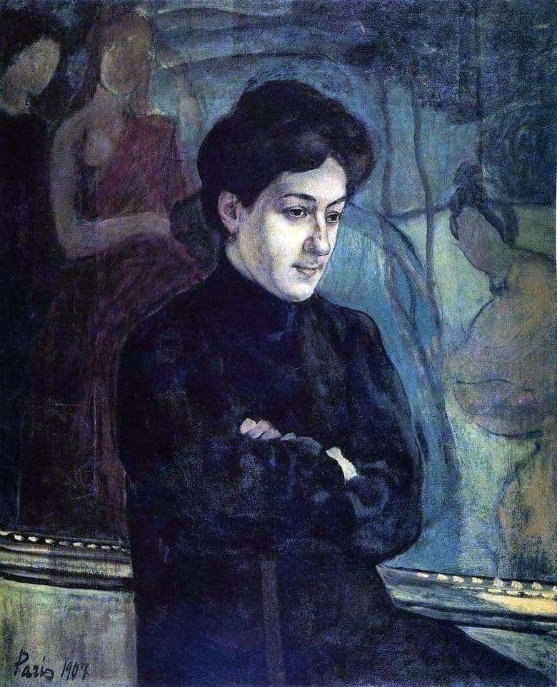 Description of the painting by Kuzma Petrov Vodkin Portrait of M. F. Petrov Vodkin