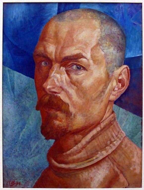 Description of the painting by Kuzma Petrov Vodkin Self portrait