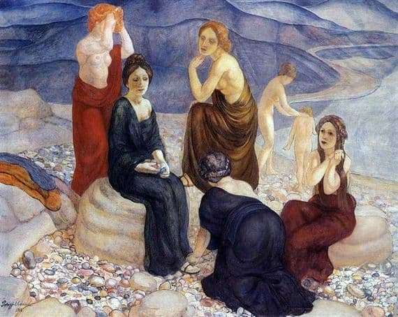 Description of the painting by Kuzma Petrov Vodkin Coast