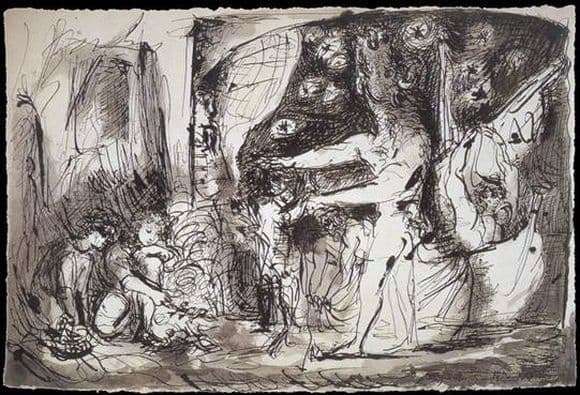 Description of the painting by Pablo Picasso Minotaur