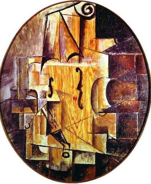 Description of the painting by Pablo Picasso Violin