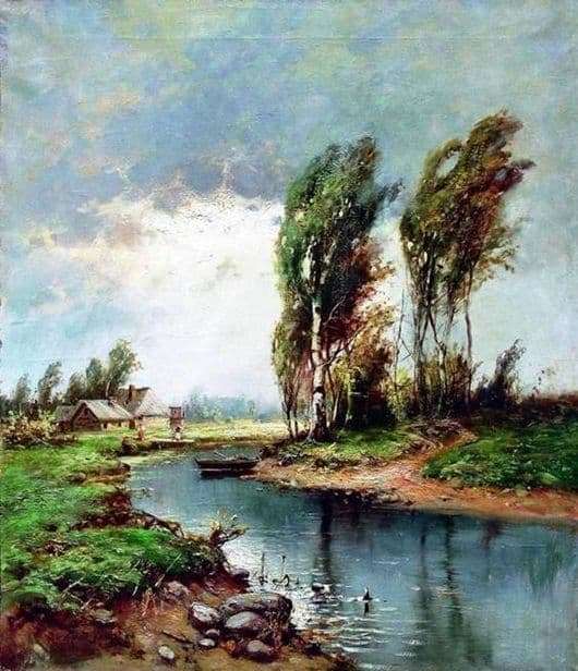 Description of the painting by Julius Klever It will rain