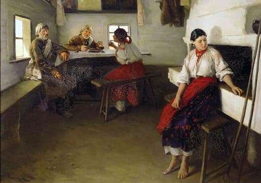 Description of the painting by Nikolai Pymonenko Matchmakers