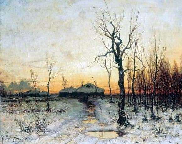 Description of the painting by Julius Klever Winter (Winter Landscape)