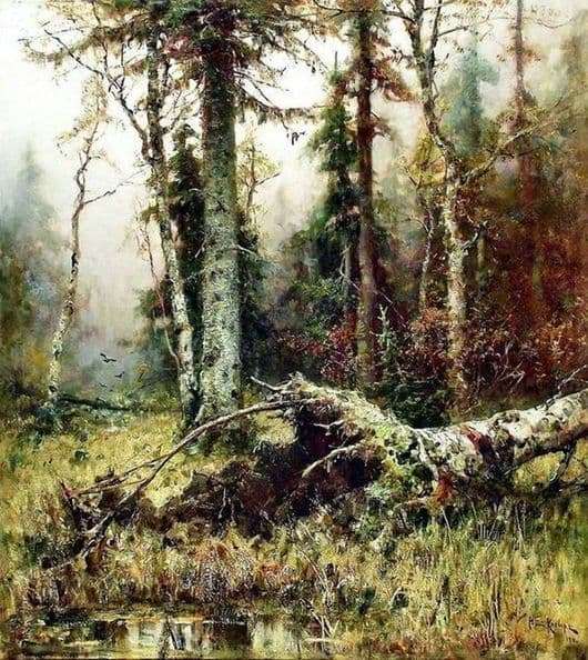 Description of the painting by Julius Klever Forest