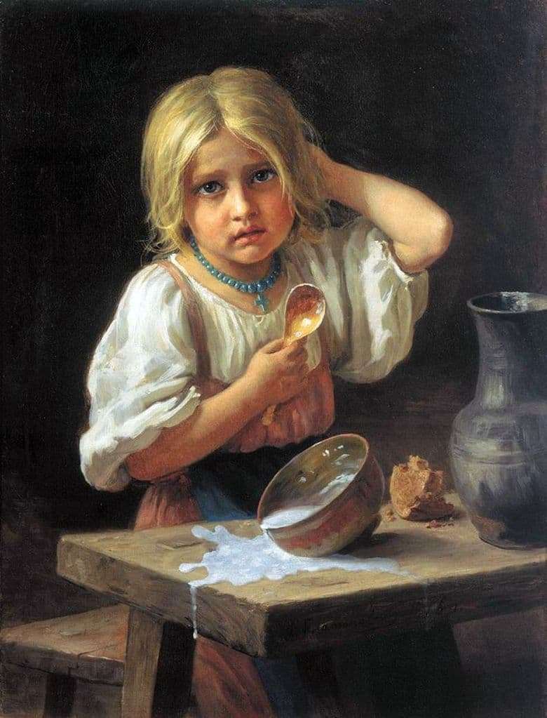 Description of the painting by Khariton Platonov Peasant girl