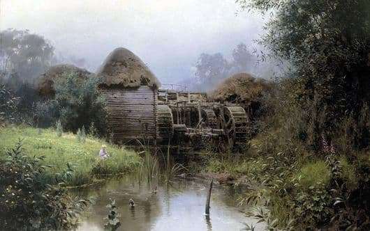 Description of the painting by Vasily Polenova Old Mill