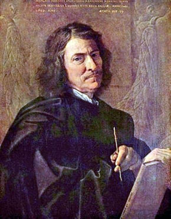 Description of the painting by Nicolas Poussin Self portrait