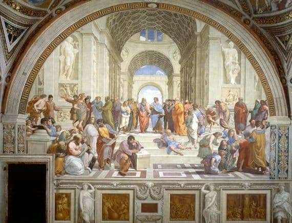 Description of the fresco by Rafael Santi The School of Athens