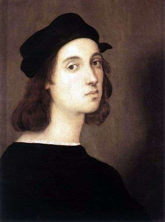 Description of the painting by Raphael Self portrait