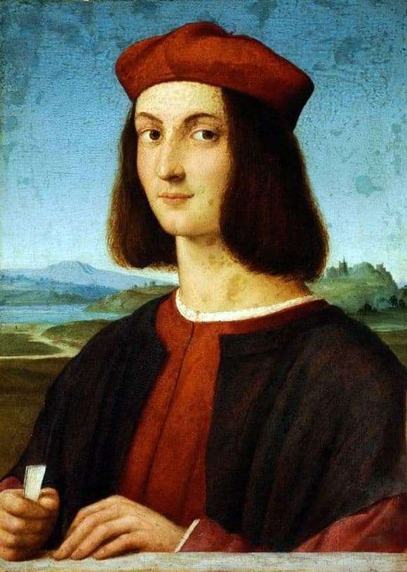 Description of the painting by Raphael Santi Portrait of a young man