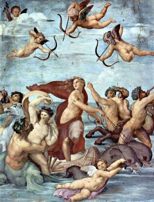 Description of the painting by Raphael Santi Triumph of Galatea