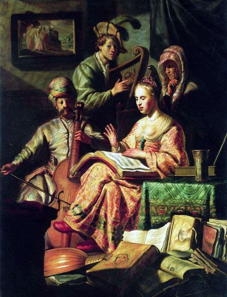 Description of the painting by Rembrandt Harmens Van Rijn Allegory of Music