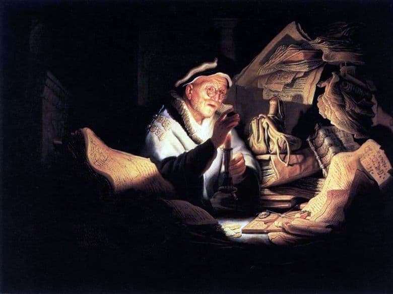 Description of the painting by Rembrandt Harmens van Rijn The Parable of the Rich