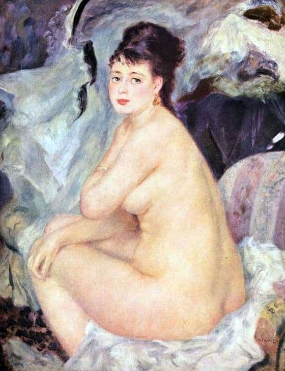 Description of the painting by Pierre Auguste Renoir Nude