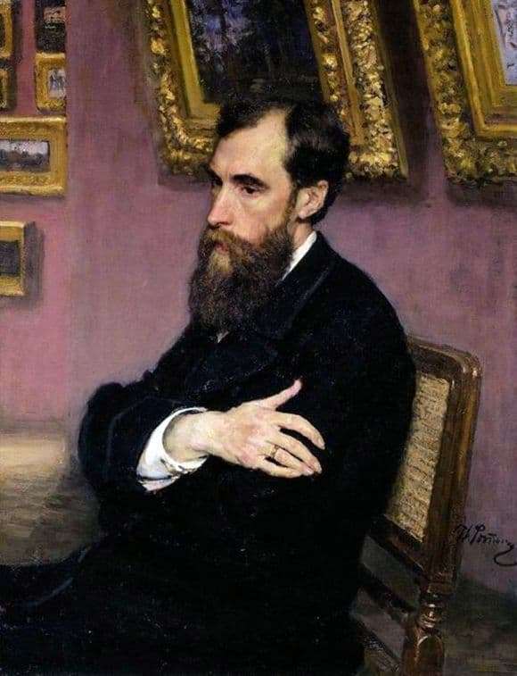 Description of the painting by Ilya Repin Portrait of Tretyakov