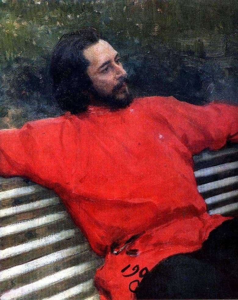 Description of the painting by Ilya Repin Portrait of Andreev
